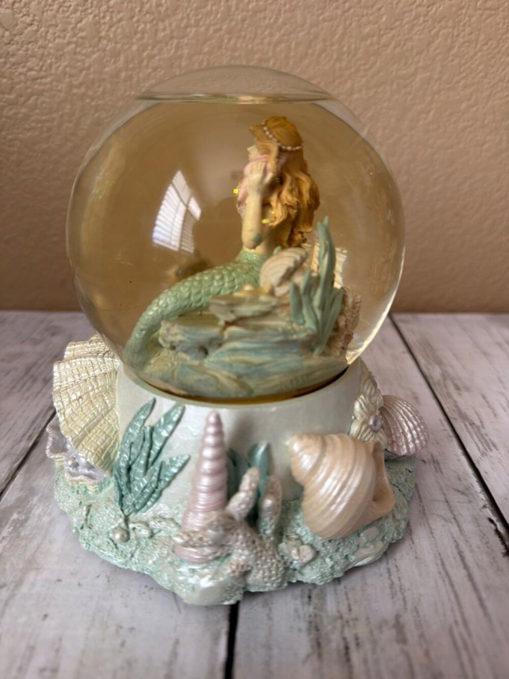 1992 San Francisco Music Crystal Visions M Sarnat Mermaid Musical Water Globe - Picture 4 of 13